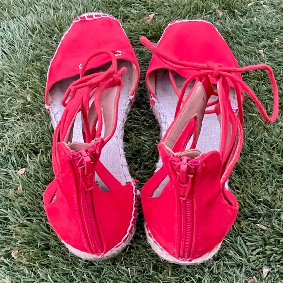 Merona Espadrille Wedge Sandals, Red/Orange, Women’s Size 8 - Picture 8 of 12